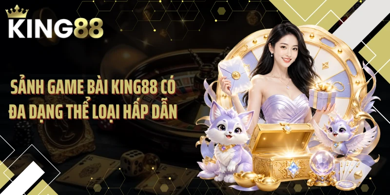 Sảnh game bài KING88 có đa dạng thể loại hấp dẫn